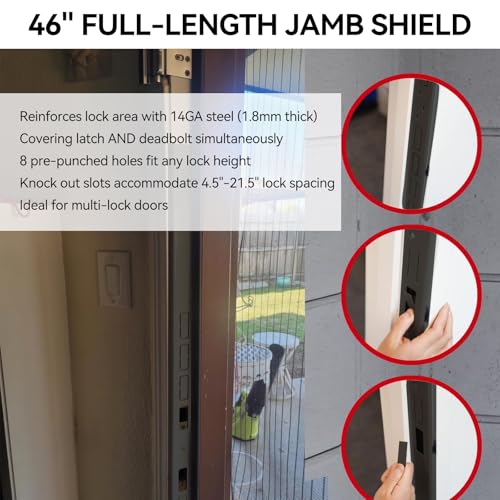 5 Pieces Door Frame Reinforcement Kit, Anti Kick Strike in Door - Image 7