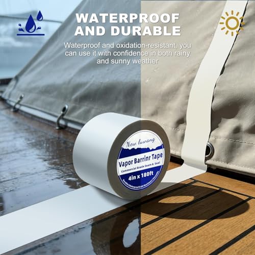 Vapor Barrier Tape 4" x180' 10 Roll Waterproof Seam Tape - Image 6