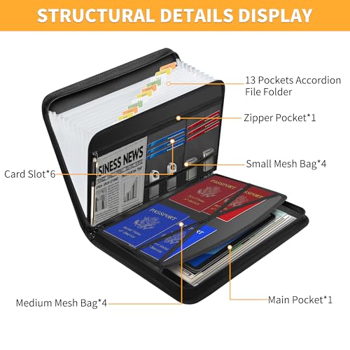 JUNDUN Fireproof Accordion File Organizer - Image 5