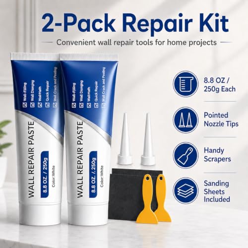 Wall Repair Paste Kit, 2 Pack 250g Wall Mending Agent | Home Repair - Image 3