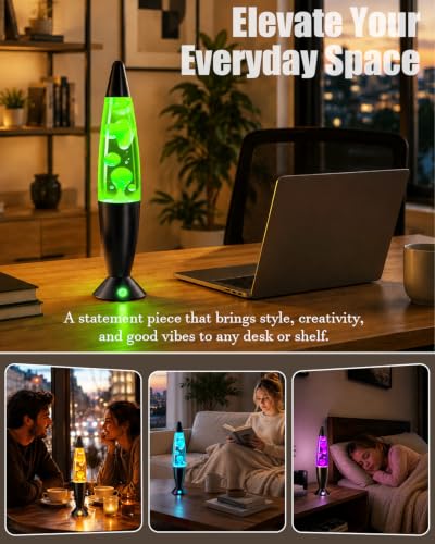 17 Color Changing Lava Lamp, 13.5" Dimmable Motion Light - Image 4