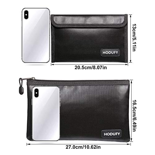 Hodufy Fireproof Money Bag - 10.6"x6.7" & 5"x8" | Home Organization - Image 2