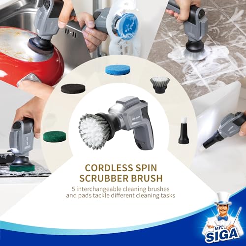 MR.SIGA Electric Spin Scrubber for Kitchen and Bathroom Cleaning - Image 6