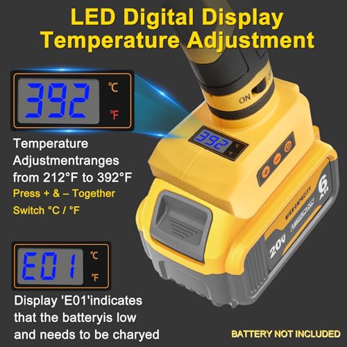 Hot Glue Gun Cordless & Corded 2-in-1 Compatible with Dewalt 20V - Image 4