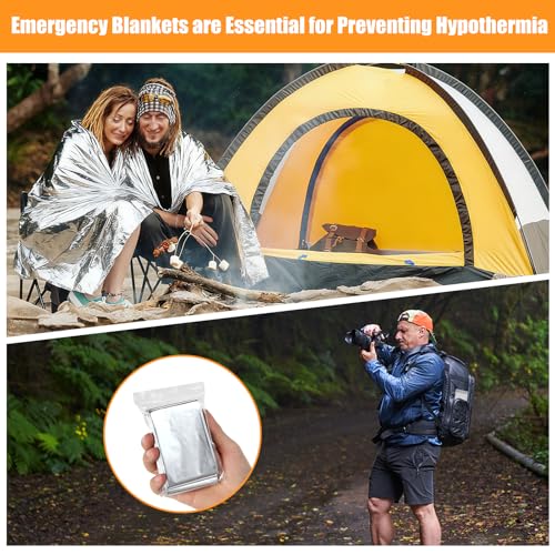 150PCS Emergency Blankets Foil Mylar Thermal Individually - Image 4