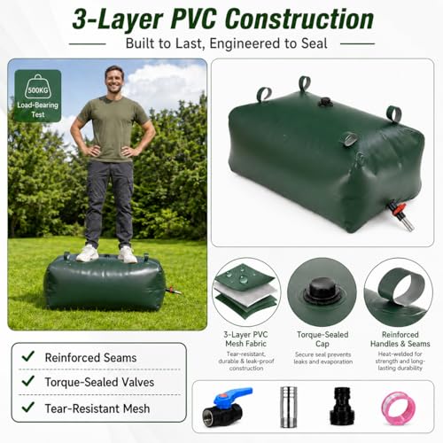 30 Gallon Water Storage Bladder, Premium Tear-Proof & - Image 5