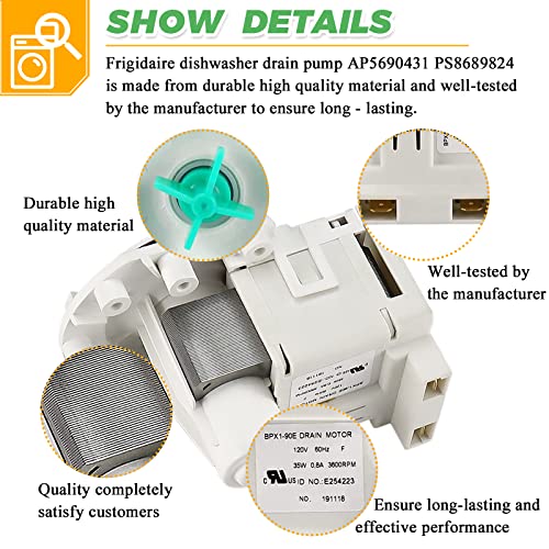 A00126401 AP5690431 bpx1-90e Dishwasher Drain Pump by Techecook - Image 4