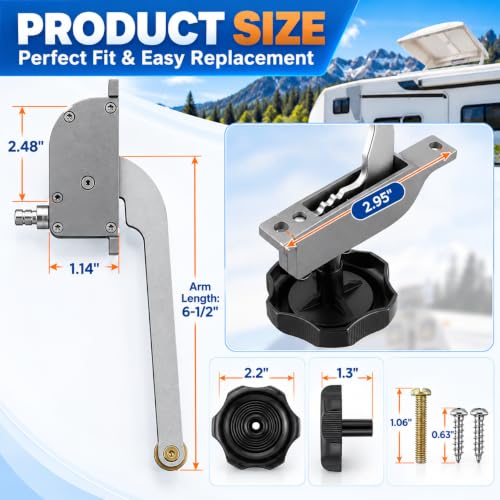 RV Roof Vent Operator Assembly for Ventline Ventadome - Image 3