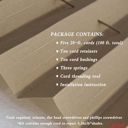 RV Pleated Shade Repair Kit, RV Window Shade Restringing Kit - Image 4
