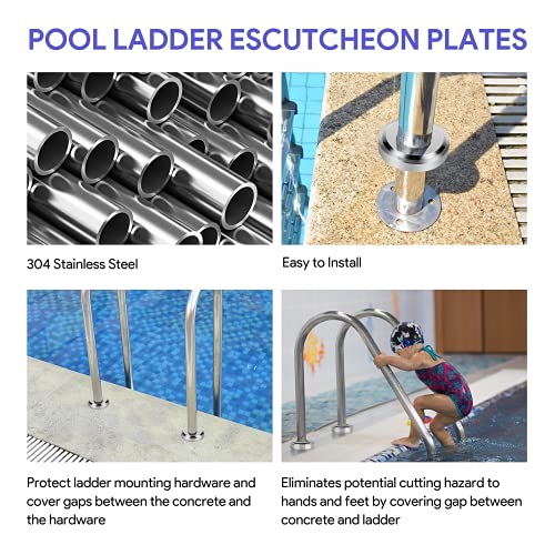 Universal Fit Pool Ladder Escutcheon Plates 4Pack,Blasoul - Image 4