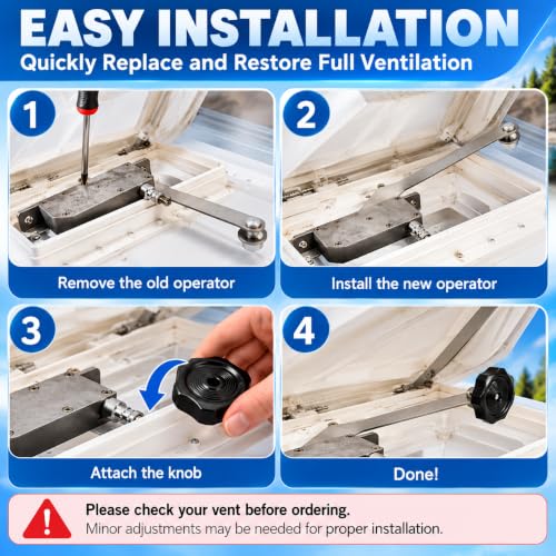 RV Roof Vent Operator Assembly for Ventline Ventadome - Image 5