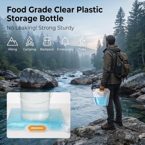 InnoHHustle 12Pcs 1.3 Gallon Water Bags Foldable Emergency Jug - Image 5
