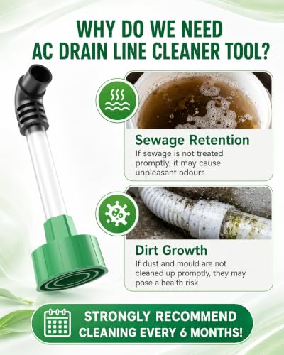 AC Drain Line Cleaner, HVAC Condensate Drain Cleaner with Clear - Image 7