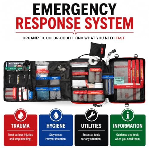 SURVIVAL Large First Aid Kit, 142-Piece Emergency Response System - Image 3