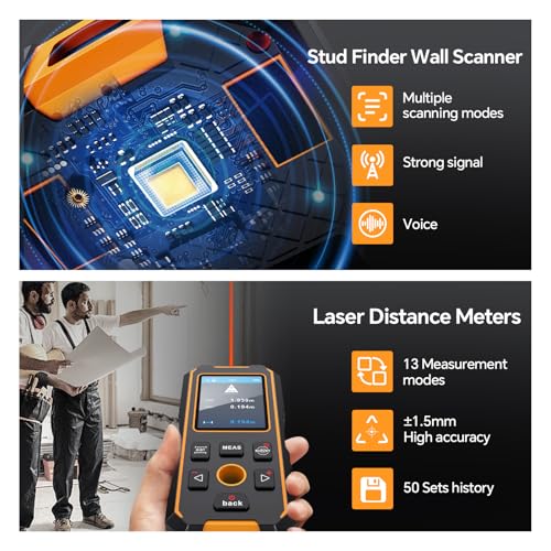 Stud Finder Wall Scanner - with Laser Distance Meter & | Home Repair - Image 7