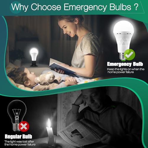 Emergency Rechargeable Light Bulb with Hook,Stay Lights Up - Image 3