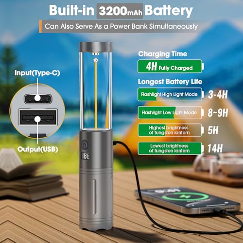 2 in 1 LED Camping Lantern, 2500mAh Rechargeable Camping Light - Image 3