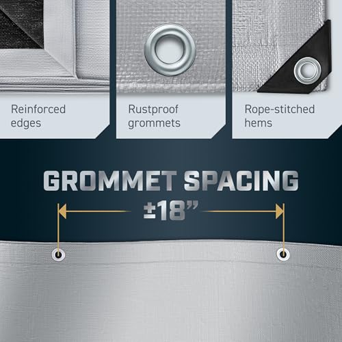 Tarp 10X12 feet - 16 mil - Silver - Image 6