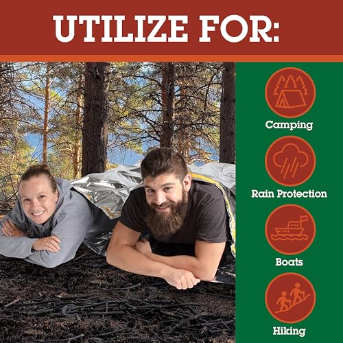 Emergency Thermal Mylar 2 Person Sleeping Bag, 1 PK Ultra Compact - Image 6