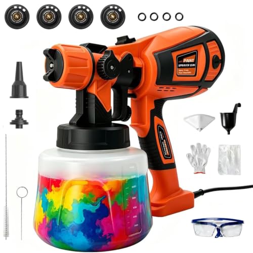 Paint Sprayer, 1400ml&850W Spray Paint Gun with 4 Nozzles - Image 2