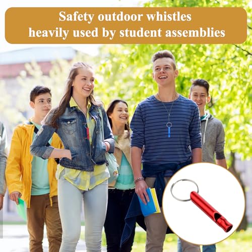 200 Pcs Emergency Whistles with Keychains, 108db Survival Whistle - Image 6