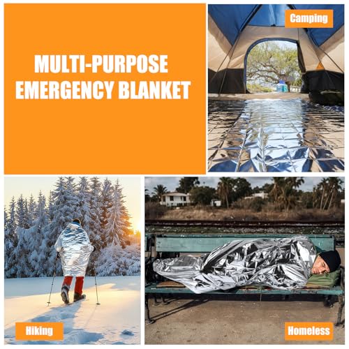 150PCS Emergency Blankets Foil Mylar Thermal Individually - Image 7