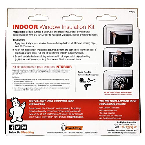 Frost King V73/3H Shrink Window Kit, Indoor, 42 x 62 in, 3 pack - Image 5