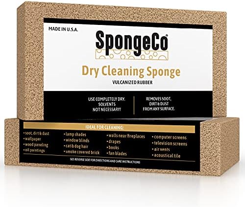 Dry Cleaning Soot Eraser Sponge - Pet Hair, Smoke, Soot, Dust and Dirt Remover 3x6x1.5 4 Pack