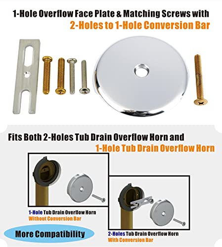 Chrome Universal Bathtub Drain Conversion Kit - Easy - Image 5