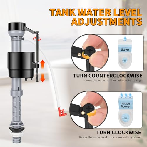 Toilet Repair Kit with Adjustable Fill Valve, 2-in Flapper - Image 4