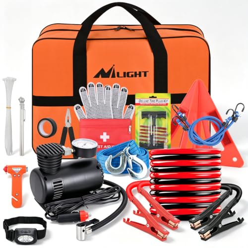 Nilight Car Emergency Kit with Jumper Cable, First Aid Kit - Image 2