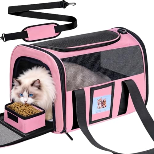 Soft Cat Carrier (Up to 16 Lbs),Small Dog Bag Soft-Sided - Image 2