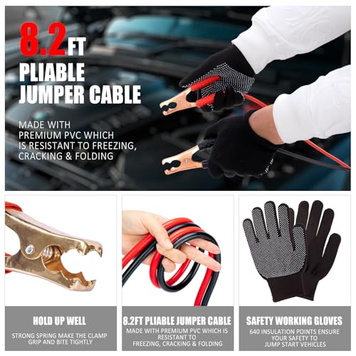 Car Emergency Roadside Assistance Kit with Jumper Cables - Image 4