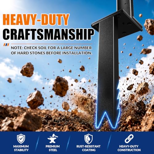 VANCASTLE Fence Post Repair Kit Adjustable, 2-Pack，Easy | Home Repair - Image 6