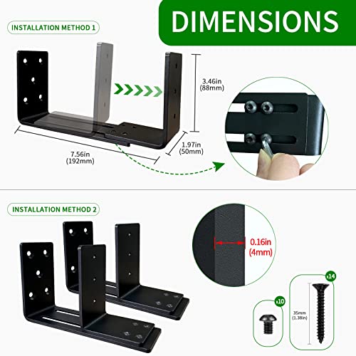 Adjustable Door Barricade Brackets, Heavy Duty Door Security - Image 7