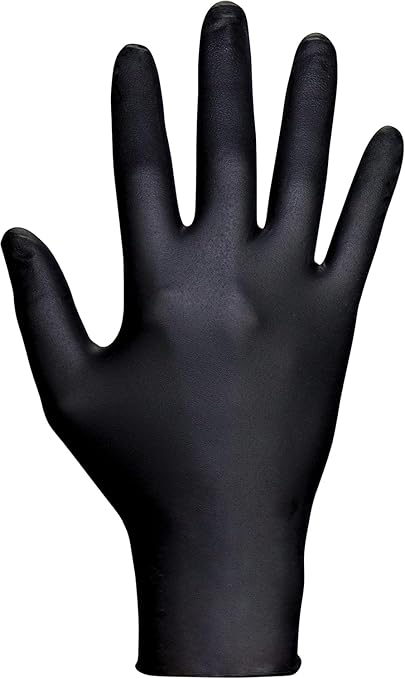 Derma-Tuff Powder Free Nitrile Gloves XL, 6 Mil Chemical + Puncture Resistant Exam Grade, Latex Free Black Gloves Disposable for Maintenance, Automotive and Janitorial, 120 Ct