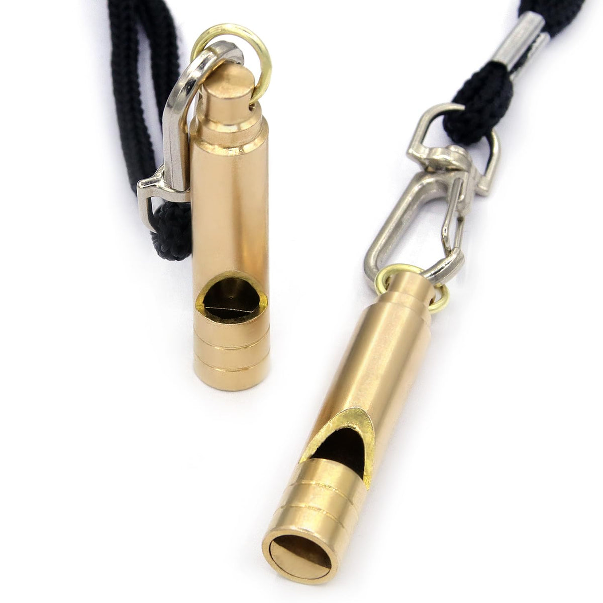 Brass Survival Whistle, 125 dB Loud Emergency Whistle - Image 1