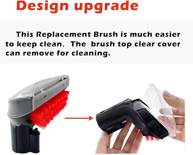 Upgraded 1400B Little Green Machine Replacement Brush, for Bissell Little Green Upright & Portable Carpet Cleaners Replacement Parts for 1400B 3519 3369 1844 2290A Series(Black1+1)