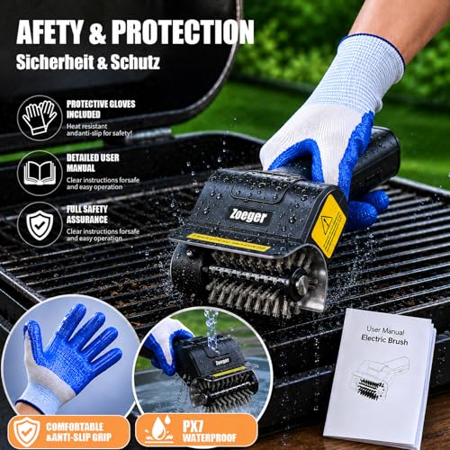 Upgraded Electric Grill Brush, High Torque 2-in-1 Kit Power BBQ - Image 6