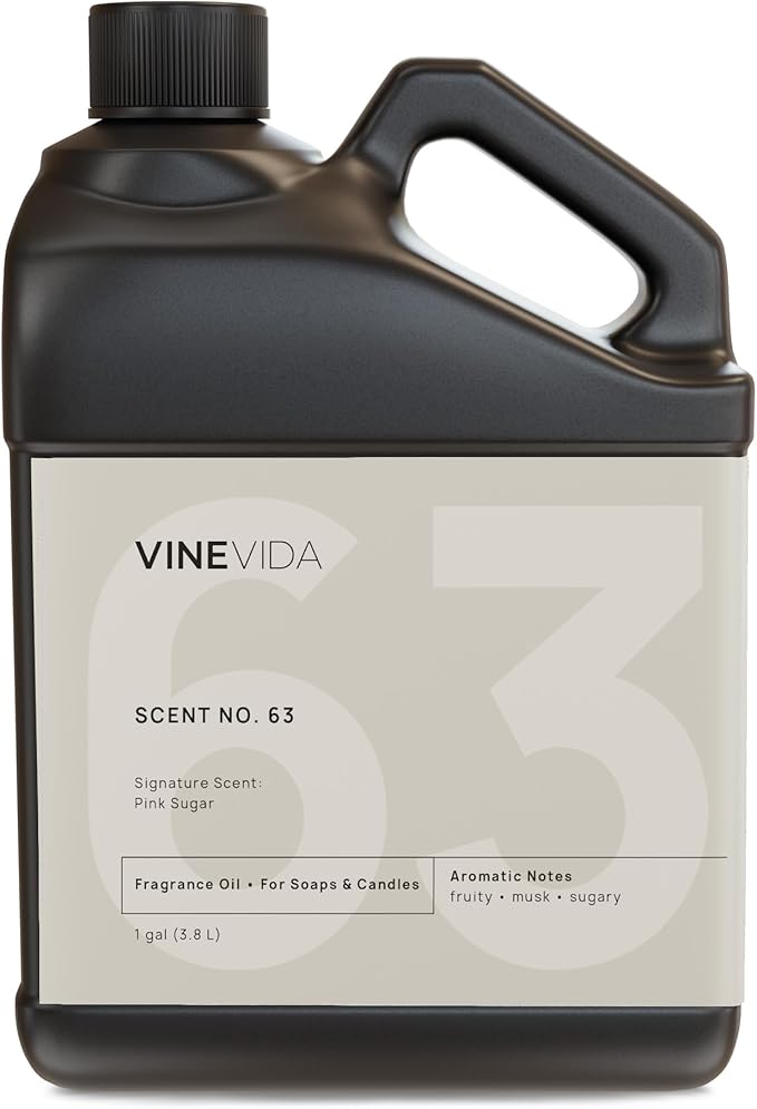 VINEVIDA [128oz] Pink Sugar Fragrance Oil for Candle Making - Made in USA Scents for Soap Making - Natural Candle Fragrance Oil