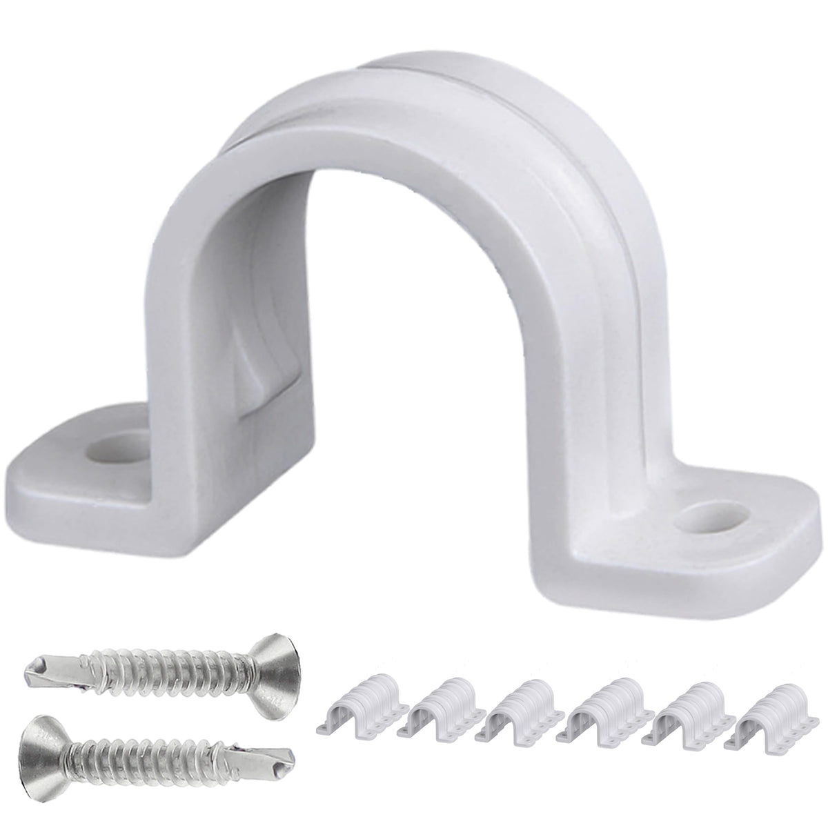 30 Set PVC Pipe Strap Clamps,SCH 1/2 in (20mm - 3/4 in) - Image 1