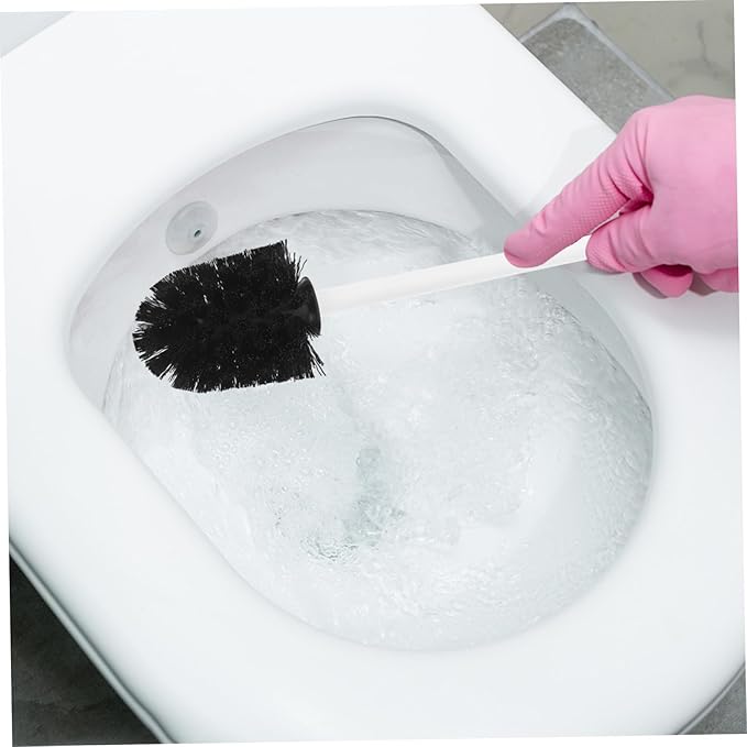 10pcs Heavy Duty Toilet Brush Replacement Heads Fit for Bathroom and Hotel Cleaning Plastic Scrubber Refills Compatible with Handles Easy to Install