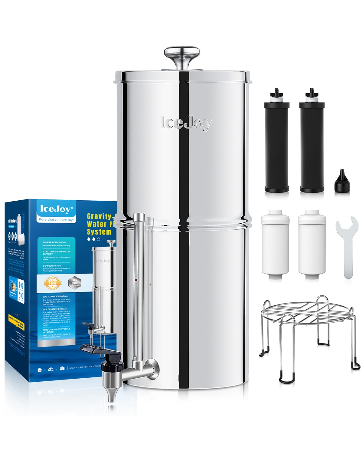 8-Stage Gravity Water Filtration System 3.0 Gallon-304 - Image 1