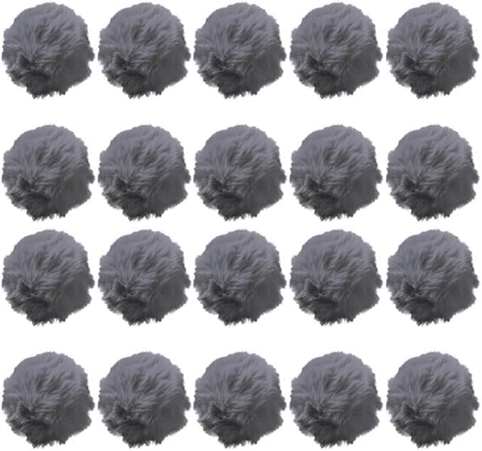 Craft Pom Pom Balls, Large Costume Accessory for Arts and DIY Creative Crafts Decorations, Grey, 3 Inches, 20 Pieces