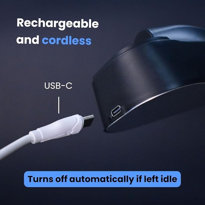 RiddiaPress Cordless Mini Travel Iron, Rechargeable, Battery Operated, Dual Voltage 110/240, Portable Mini Iron for Clothes, USB-C
