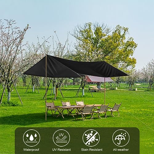 Black Waterproof Tarp 5x5ft for Outdoor: UV/Tear-Resistant Cover - Image 5