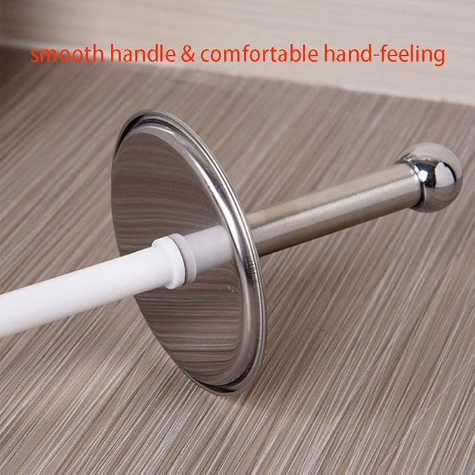 Stainless Steel Toilet Brush with Comfortable Handle Strong Bristles for Bathroom Cleaning Simple Color