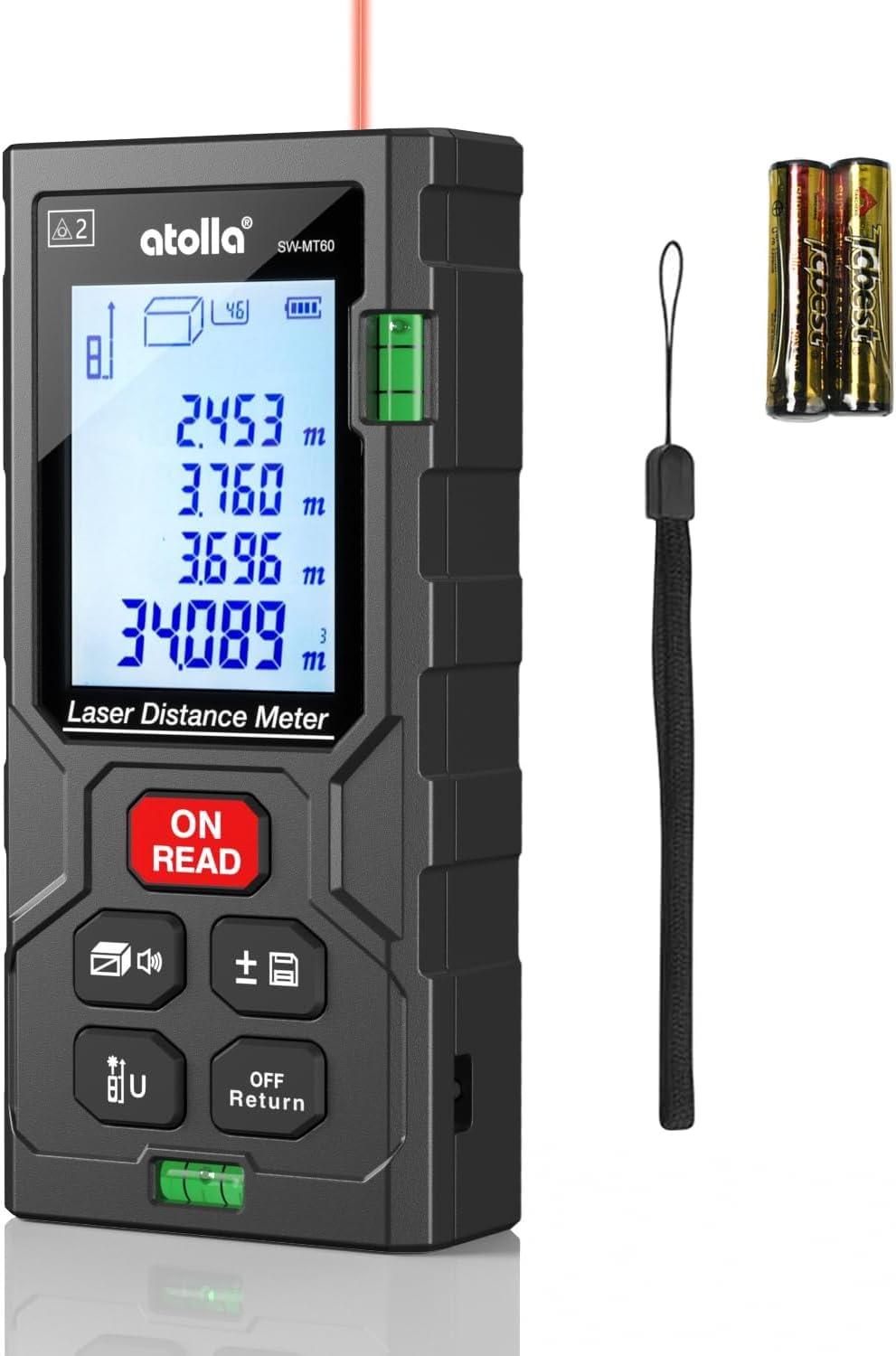atolla Laser Measuring Tool, LCD Laser Distance Meter - Image 1