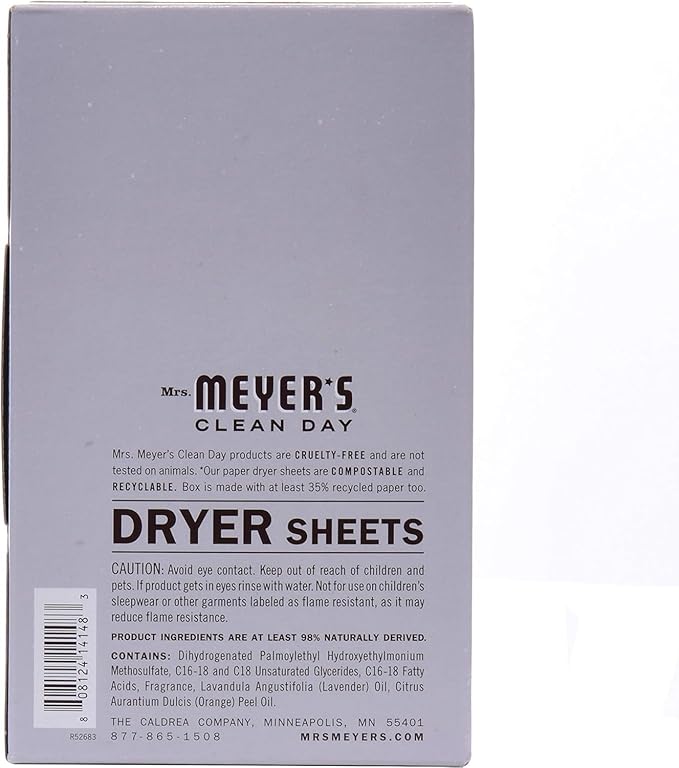 Mrs. Meyer's Clean Day Dryer Sheets Lavender, 80 CT