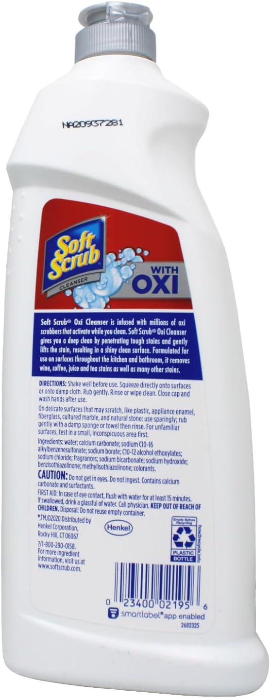 Soft Scrub Oxi Cleanser, 24 Ounce (4 Pack)